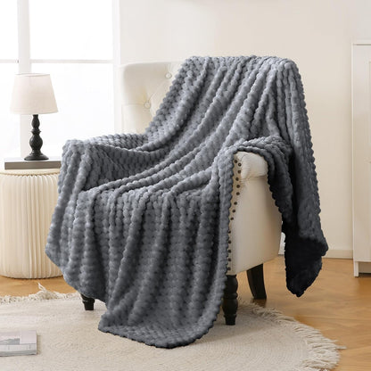Light Yellow Flannel Throw Blanket (50X40 inches), 300 GSM Fleece Cozy Warm Soft Lightweight Bed Sofa Blanket for Babys and Pets, Suitable for All Seasons