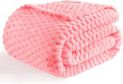 Light Yellow Flannel Throw Blanket (50X40 inches), 300 GSM Fleece Cozy Warm Soft Lightweight Bed Sofa Blanket for Babys and Pets, Suitable for All Seasons