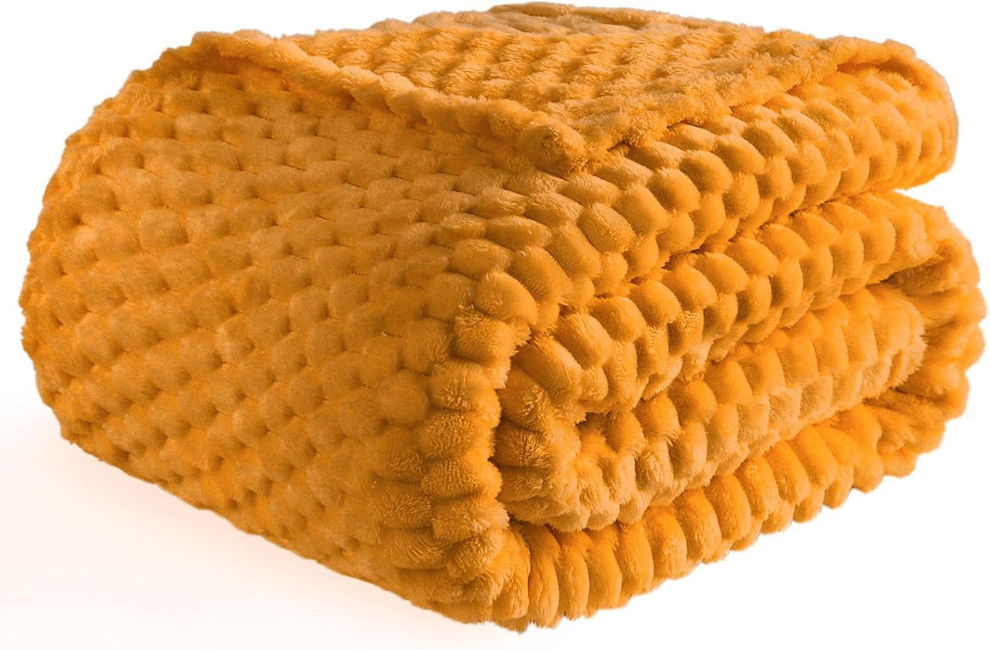 Light Yellow Flannel Throw Blanket (50X40 inches), 300 GSM Fleece Cozy Warm Soft Lightweight Bed Sofa Blanket for Babys and Pets, Suitable for All Seasons