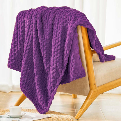 Light Yellow Flannel Throw Blanket (50X40 inches), 300 GSM Fleece Cozy Warm Soft Lightweight Bed Sofa Blanket for Babys and Pets, Suitable for All Seasons