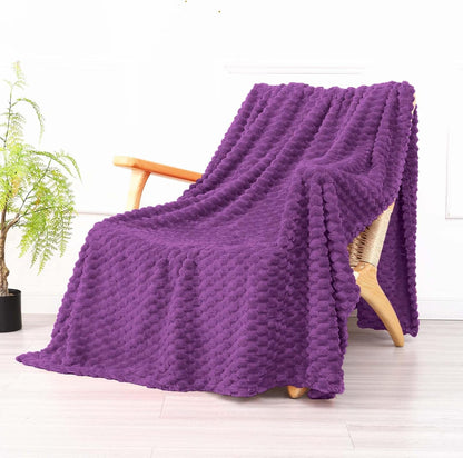 Light Yellow Flannel Throw Blanket (50X40 inches), 300 GSM Fleece Cozy Warm Soft Lightweight Bed Sofa Blanket for Babys and Pets, Suitable for All Seasons