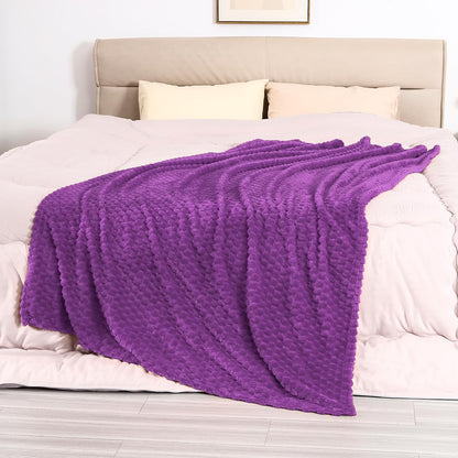 Light Yellow Flannel Throw Blanket (50X40 inches), 300 GSM Fleece Cozy Warm Soft Lightweight Bed Sofa Blanket for Babys and Pets, Suitable for All Seasons