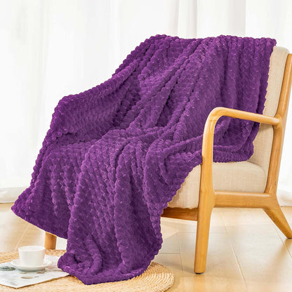 Light Yellow Flannel Throw Blanket (50X40 inches), 300 GSM Fleece Cozy Warm Soft Lightweight Bed Sofa Blanket for Babys and Pets, Suitable for All Seasons