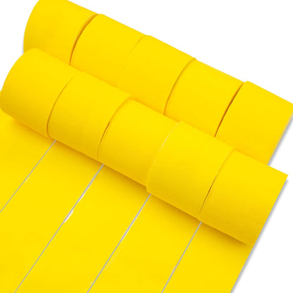Yellow Crepe Paper Streamers 10 Rolls 820 FT Streamers | Birthday Wedding Baby Shower Graduation Bridal Shower Anniversary Engagement Retirement Bachelorette Party Decorations