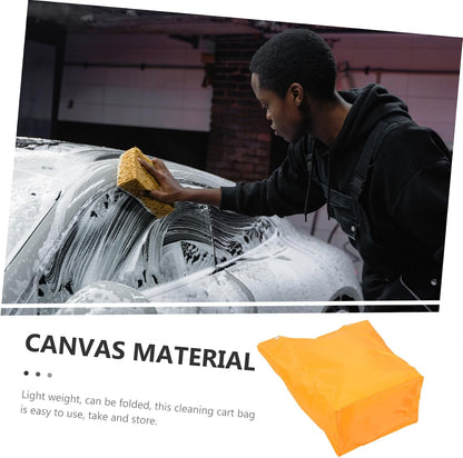 Clean Car Bag Canvas Replacement for Wagon Janitorial Cleaning Caddy Organizer