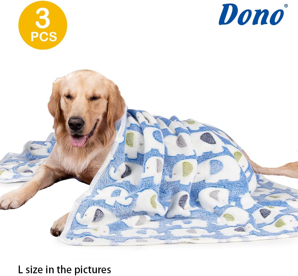 1 Pack 3 Dog Blankets, Soft Fluffy Fleece Pet Blanket Warm Sleep Mat Paw Print Design Puppy Kitten Throw Blanket Doggy Mat, Blanket for Dogs