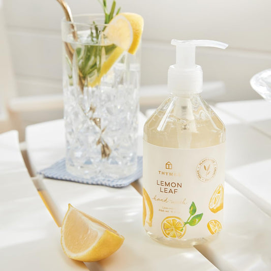 Hand Wash - Moisturizing Hand Soap Dispenser with Pump - Skin Care - Hydrating Liquid Soap Scented with Notes of Dewy Leaves, Lily of the Valley, Lemon Verbena, & Bergamot (Lemon Leaf, 9 fl oz)