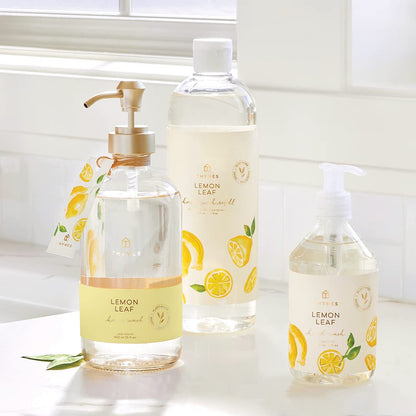 Hand Wash - Moisturizing Hand Soap Dispenser with Pump - Skin Care - Hydrating Liquid Soap Scented with Notes of Dewy Leaves, Lily of the Valley, Lemon Verbena, & Bergamot (Lemon Leaf, 9 fl oz)
