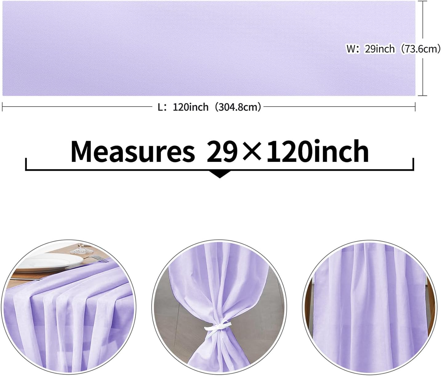 5 Pack 10Ft Light Yellow Chiffon Table Runner Sheer 29x120 Inch for Romantic Wedding Decor Bridal & Baby Shower Birthday Rustic Party Decoration