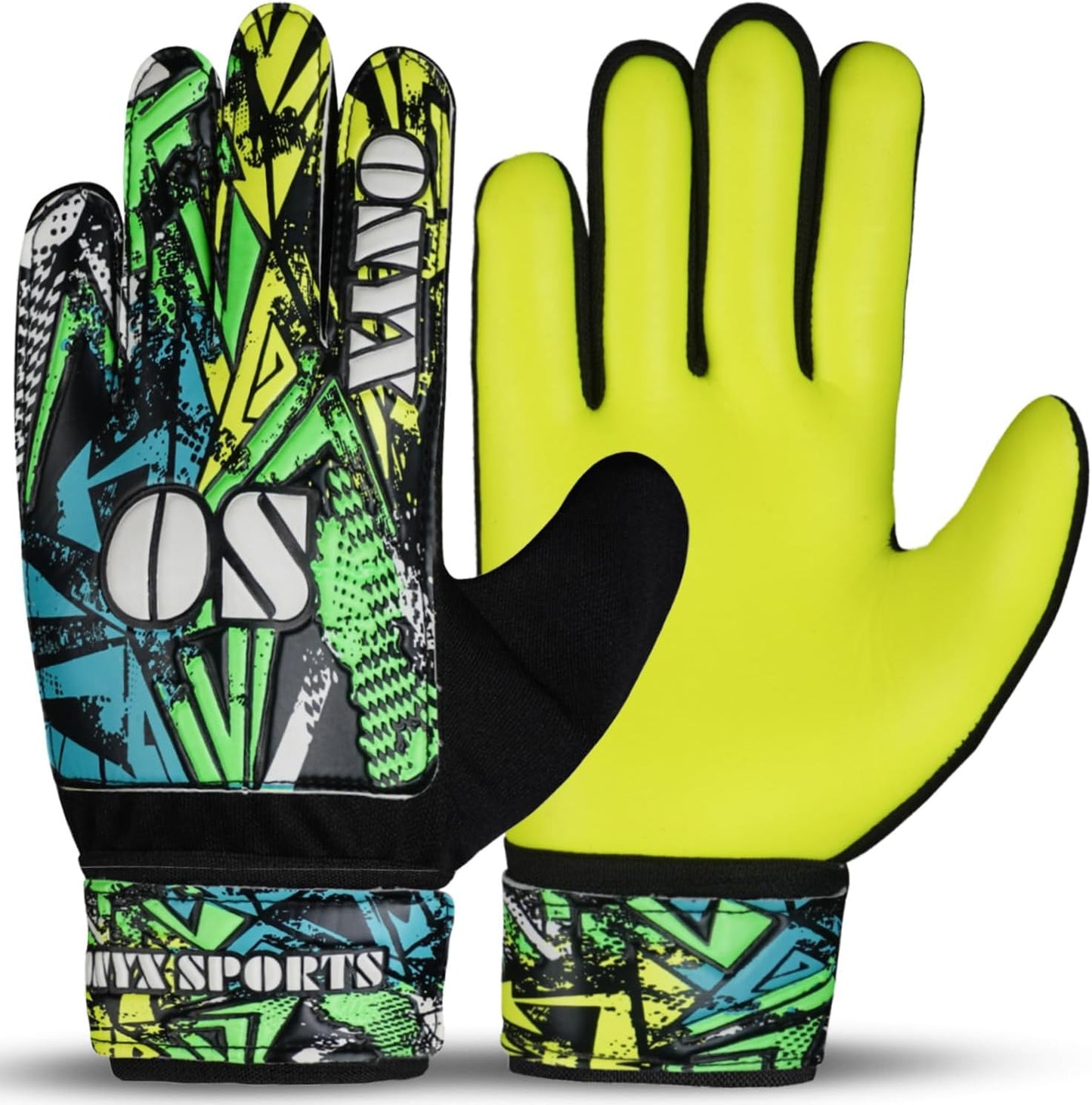 Soccer Goalie Gloves for Kids Boys Children,Youth & Adult Football Goalkeeper Gloves with 4mm Latex Double Wrist & Finger Spine Protection Anti-Slip Strong Grips Palm