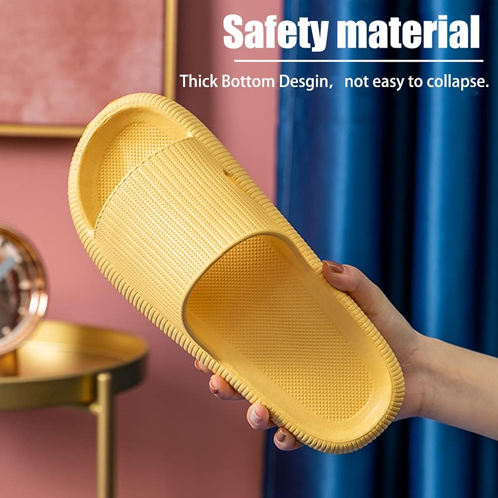 Cloud Slippers for Women and Men Massage Thick Sole Non-Slip Shower Slippers Bathroom Super Soft Comfy House Cloud Slide Slippers for Indoor and Outdoor