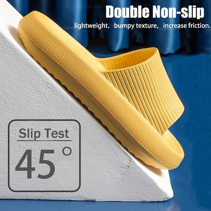 Cloud Slippers for Women and Men Massage Thick Sole Non-Slip Shower Slippers Bathroom Super Soft Comfy House Cloud Slide Slippers for Indoor and Outdoor