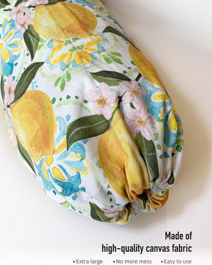 Lemon Grocery Bag Holder Organizer Storage for Plastic Bags Lemon Decor 23" x 9"