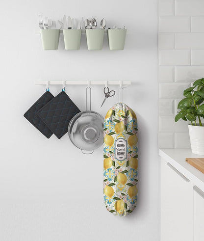 Lemon Grocery Bag Holder Organizer Storage for Plastic Bags Lemon Decor 23" x 9"