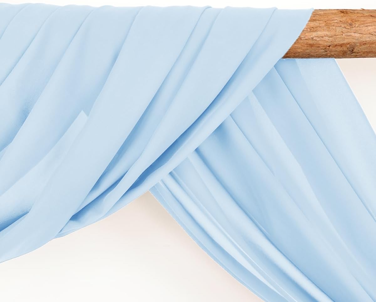 Wedding Arch Draping Fabric 30'' x 18FT Sheer Chiffon Arch Drape Backdrop | 2 Panels Yellow Drapes for Summer Wedding Bridal Shower Baby Shower Church Birthday Party Outdoor Decor