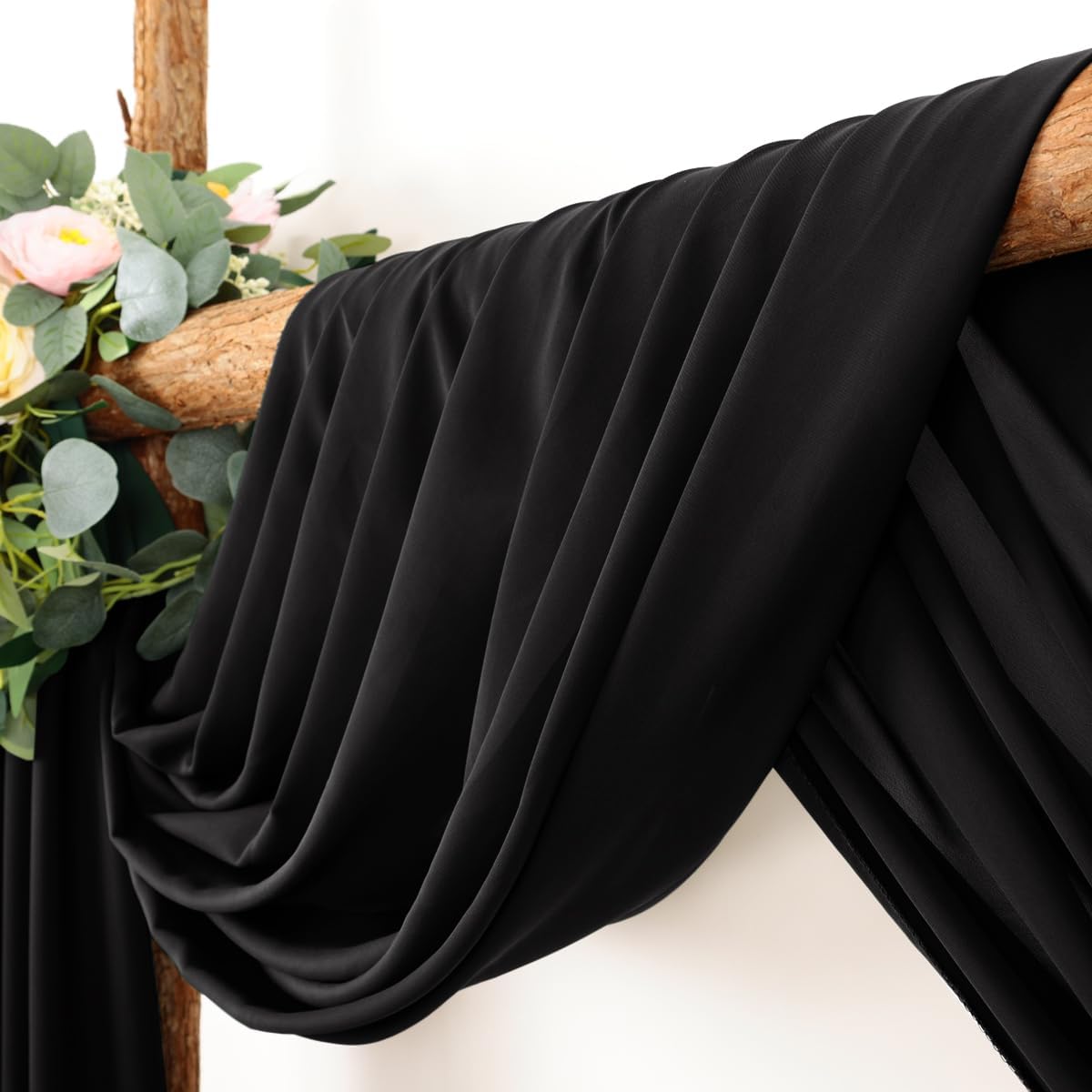 Wedding Arch Draping Fabric 30'' x 18FT Sheer Chiffon Arch Drape Backdrop | 2 Panels Yellow Drapes for Summer Wedding Bridal Shower Baby Shower Church Birthday Party Outdoor Decor