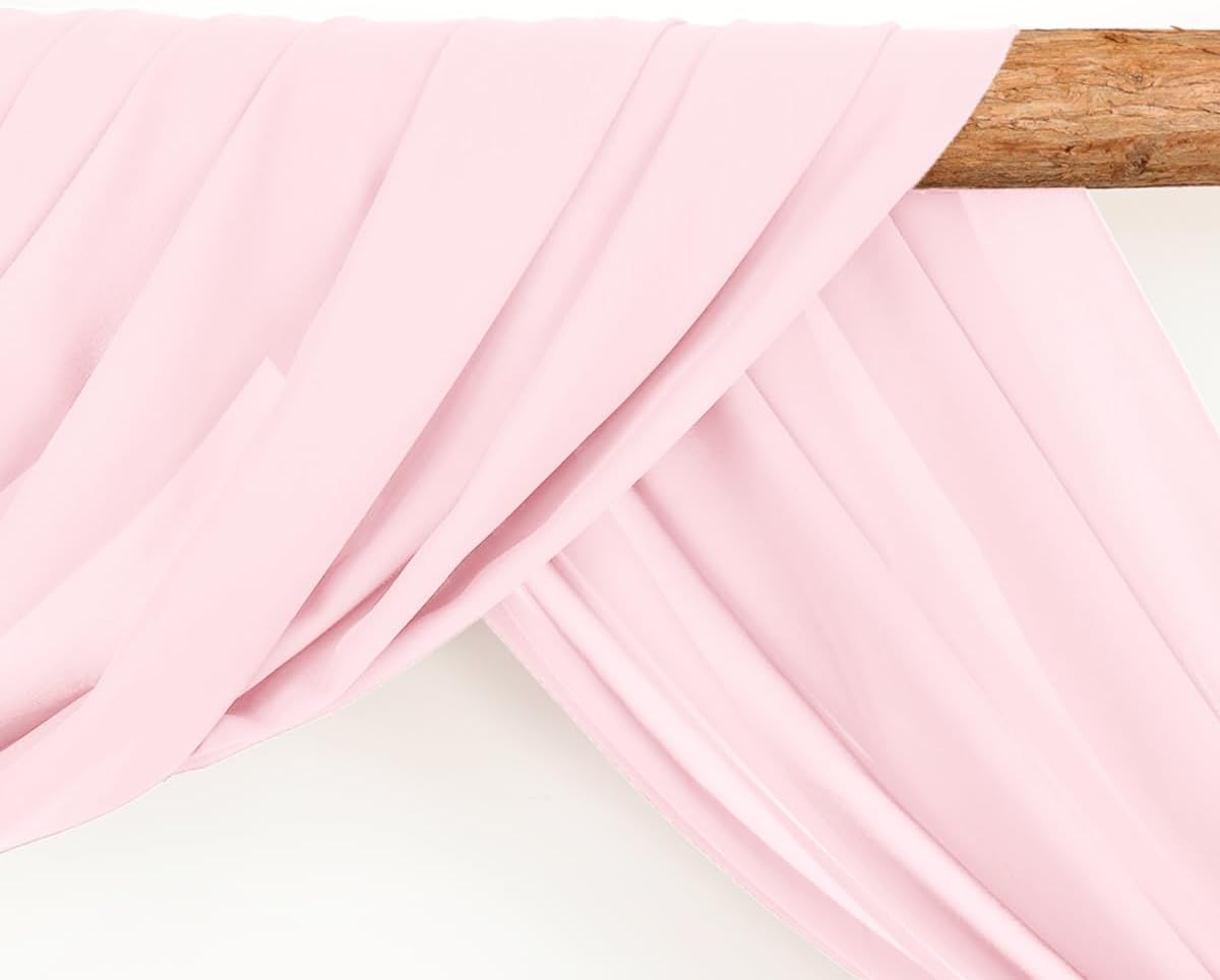 Wedding Arch Draping Fabric 30'' x 18FT Sheer Chiffon Arch Drape Backdrop | 2 Panels Yellow Drapes for Summer Wedding Bridal Shower Baby Shower Church Birthday Party Outdoor Decor