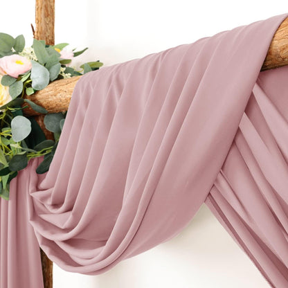 Wedding Arch Draping Fabric 30'' x 18FT Sheer Chiffon Arch Drape Backdrop | 2 Panels Yellow Drapes for Summer Wedding Bridal Shower Baby Shower Church Birthday Party Outdoor Decor