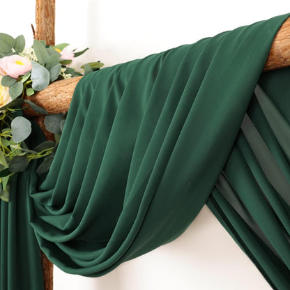 Wedding Arch Draping Fabric 30'' x 18FT Sheer Chiffon Arch Drape Backdrop | 2 Panels Yellow Drapes for Summer Wedding Bridal Shower Baby Shower Church Birthday Party Outdoor Decor