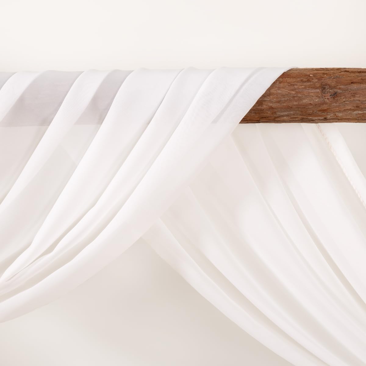 Wedding Arch Draping Fabric 30'' x 18FT Sheer Chiffon Arch Drape Backdrop | 2 Panels Yellow Drapes for Summer Wedding Bridal Shower Baby Shower Church Birthday Party Outdoor Decor