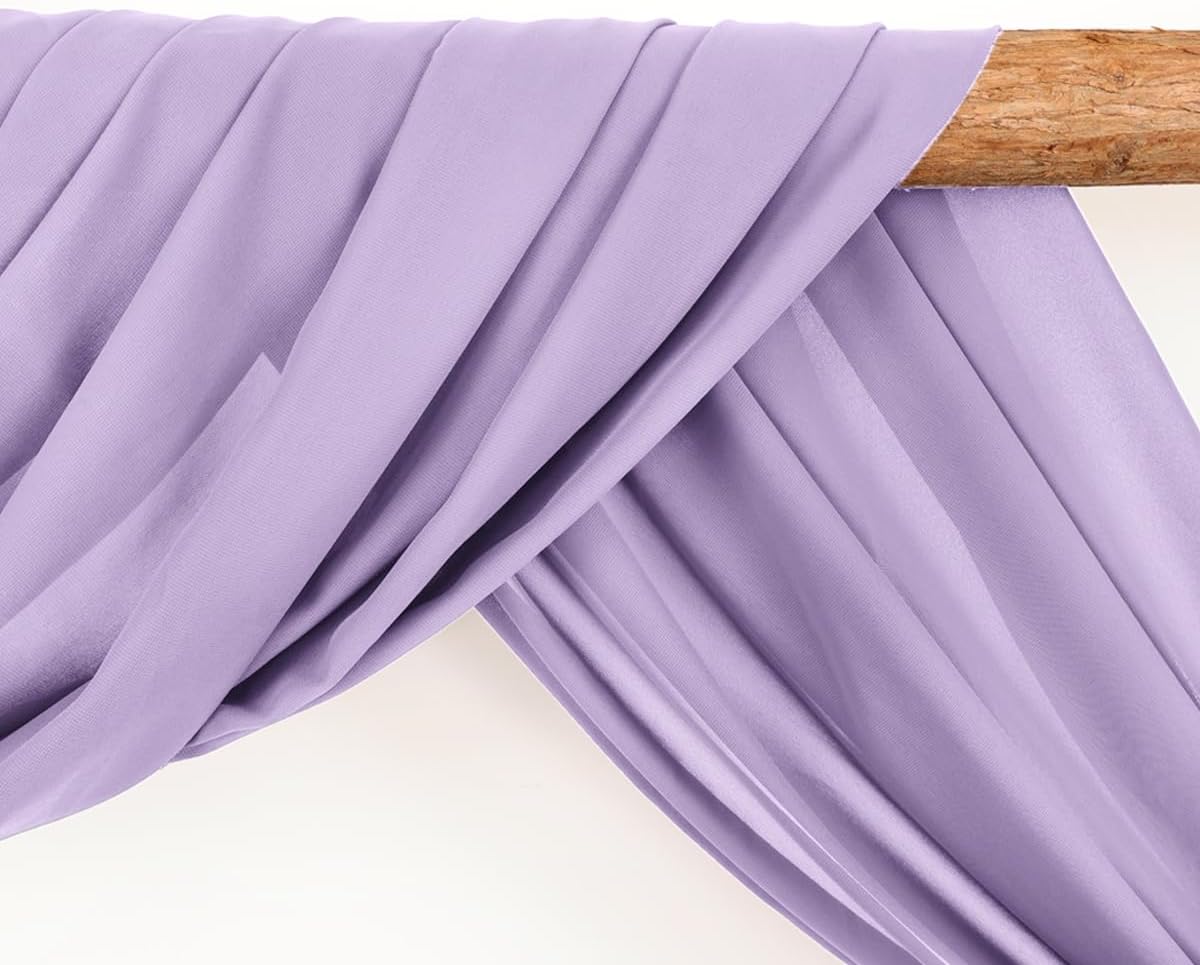 Wedding Arch Draping Fabric 30'' x 18FT Sheer Chiffon Arch Drape Backdrop | 2 Panels Yellow Drapes for Summer Wedding Bridal Shower Baby Shower Church Birthday Party Outdoor Decor