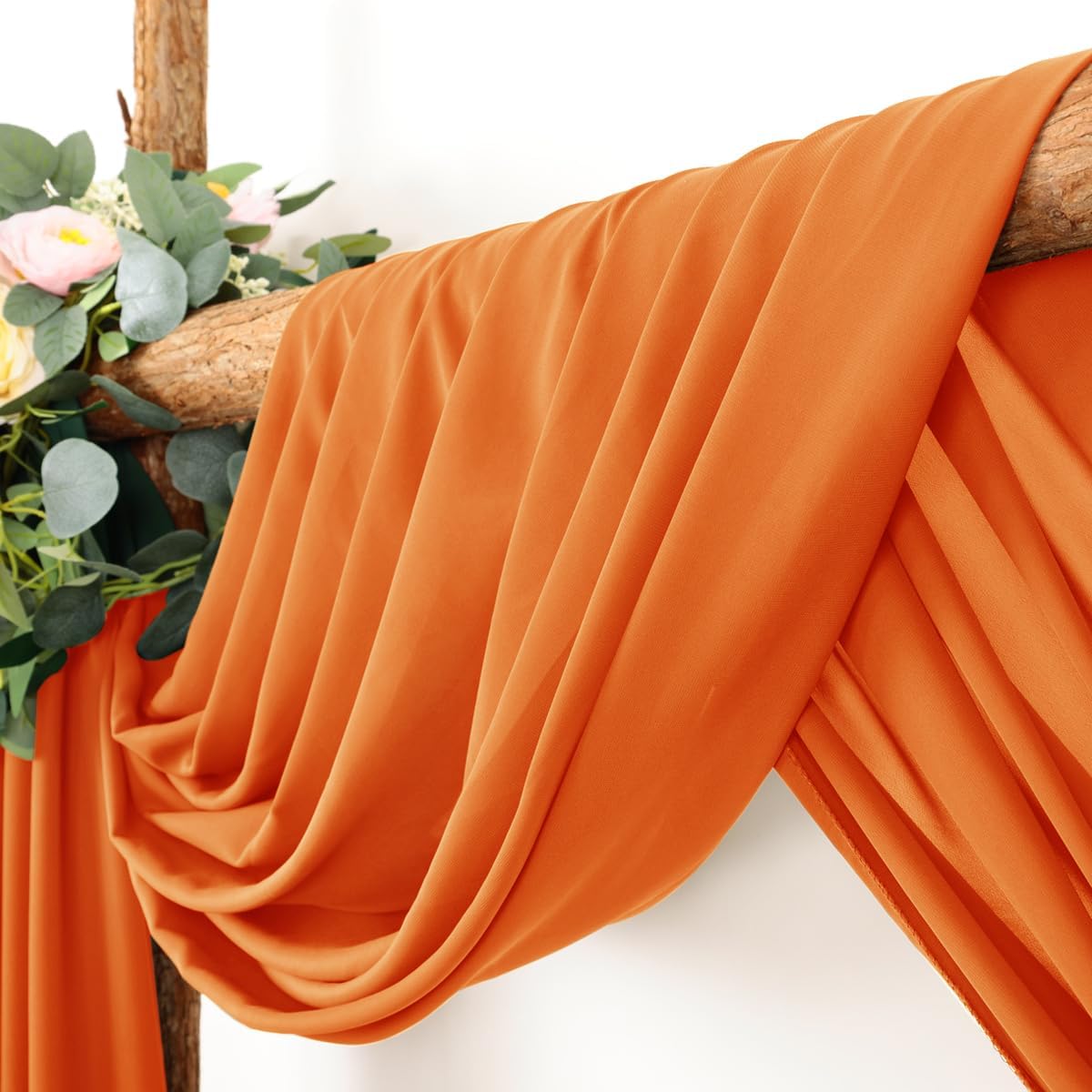 Wedding Arch Draping Fabric 30'' x 18FT Sheer Chiffon Arch Drape Backdrop | 2 Panels Yellow Drapes for Summer Wedding Bridal Shower Baby Shower Church Birthday Party Outdoor Decor