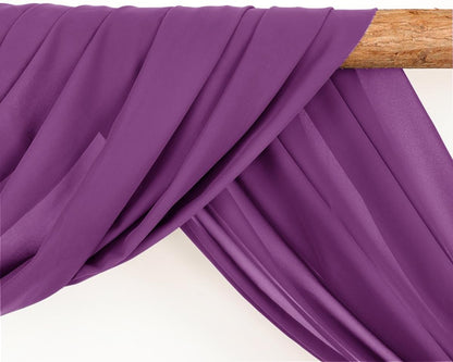 Wedding Arch Draping Fabric 30'' x 18FT Sheer Chiffon Arch Drape Backdrop | 2 Panels Yellow Drapes for Summer Wedding Bridal Shower Baby Shower Church Birthday Party Outdoor Decor