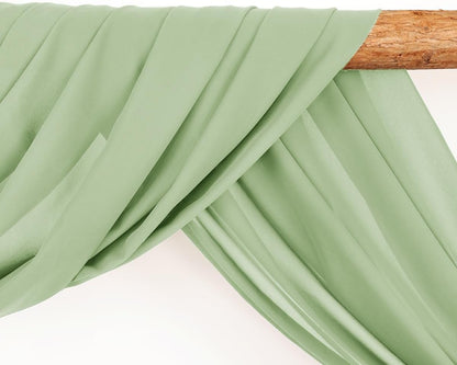 Wedding Arch Draping Fabric 30'' x 18FT Sheer Chiffon Arch Drape Backdrop | 2 Panels Yellow Drapes for Summer Wedding Bridal Shower Baby Shower Church Birthday Party Outdoor Decor