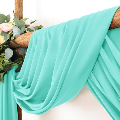 Wedding Arch Draping Fabric 30'' x 18FT Sheer Chiffon Arch Drape Backdrop | 2 Panels Yellow Drapes for Summer Wedding Bridal Shower Baby Shower Church Birthday Party Outdoor Decor