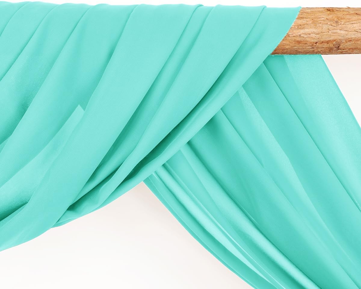 Wedding Arch Draping Fabric 30'' x 18FT Sheer Chiffon Arch Drape Backdrop | 2 Panels Yellow Drapes for Summer Wedding Bridal Shower Baby Shower Church Birthday Party Outdoor Decor