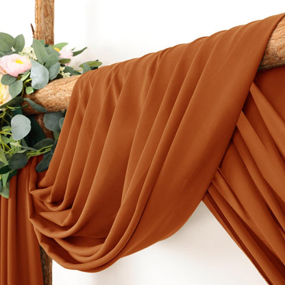 Wedding Arch Draping Fabric 30'' x 18FT Sheer Chiffon Arch Drape Backdrop | 2 Panels Yellow Drapes for Summer Wedding Bridal Shower Baby Shower Church Birthday Party Outdoor Decor