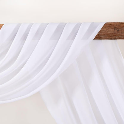 Wedding Arch Draping Fabric 30'' x 18FT Sheer Chiffon Arch Drape Backdrop | 2 Panels Yellow Drapes for Summer Wedding Bridal Shower Baby Shower Church Birthday Party Outdoor Decor