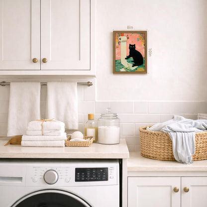 Wood Framed Funny Ducks Bathroom Wall Art, Cute Yellow Ducks in Pink Bathtub Canvas Print, Whimsical Animal Decor, Soft Pastel Aesthetic Artwork for Girls Bathroom Nursery Bedroom 8x10 Inch