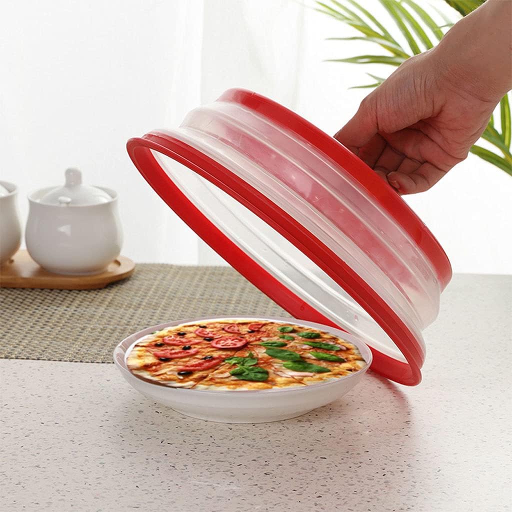 Collapsible Microwave Splatter Cover, 10.5 Inch, Dishwasher-safe, Microwave Plate Cover With Steam Vent，BPA-Free Silicone & Plastic (Light yellow)