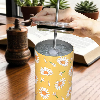 Lemon Gifts for Women, Lemon Tumbler 20oz Stainless Steel Insulated Cup Travel Mug Tumbler, Christmas Birthday Gifts for Women