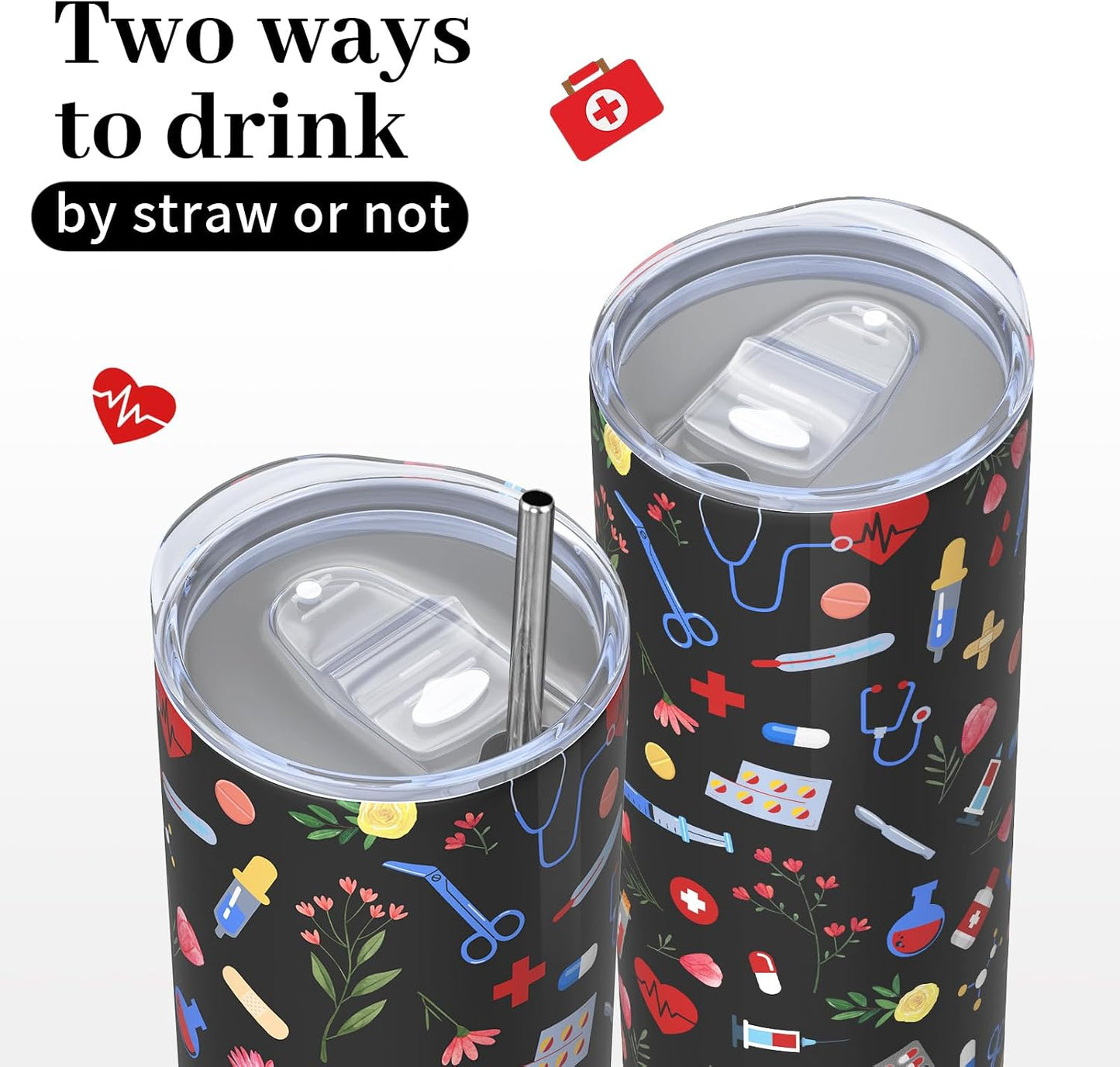 Lemon Gifts for Women, Lemon Tumbler 20oz Stainless Steel Insulated Cup Travel Mug Tumbler, Christmas Birthday Gifts for Women