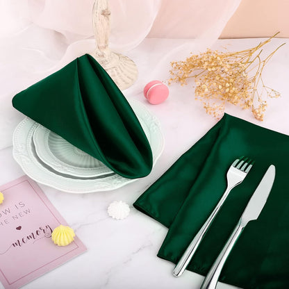 16 Pack Square Satin Napkin Bright Silk Table Napkin Soft Smooth Fabric Table Napkin for Wedding Banquet Party Decoration, Yellow, 20 x 20 Inch