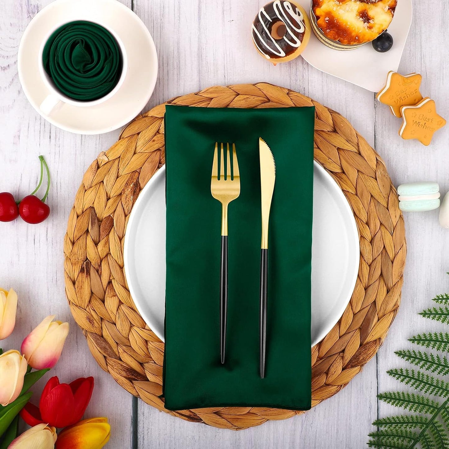 16 Pack Square Satin Napkin Bright Silk Table Napkin Soft Smooth Fabric Table Napkin for Wedding Banquet Party Decoration, Yellow, 20 x 20 Inch