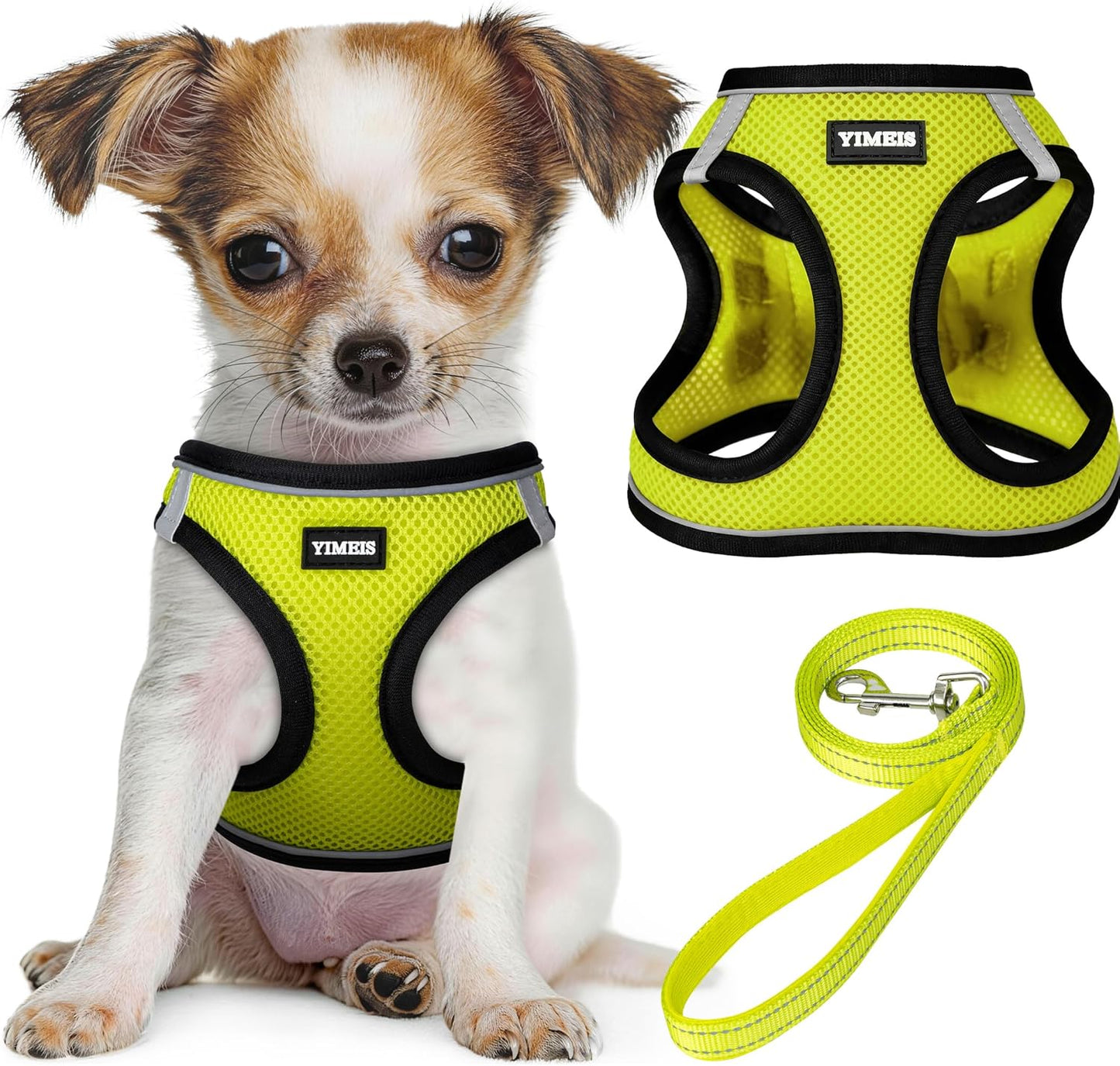 No Pull Dog Puppy Harness and Leash Set Reflective Mesh Vest X-Small