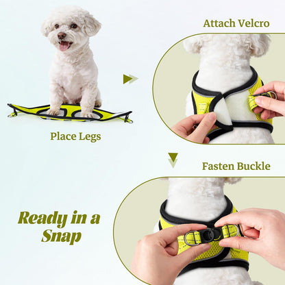 No Pull Dog Puppy Harness and Leash Set Reflective Mesh Vest X-Small