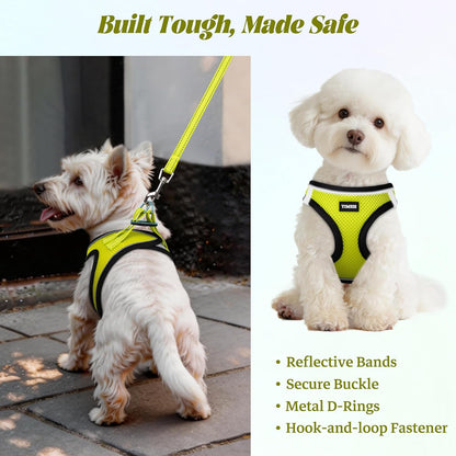 No Pull Dog Puppy Harness and Leash Set Reflective Mesh Vest X-Small
