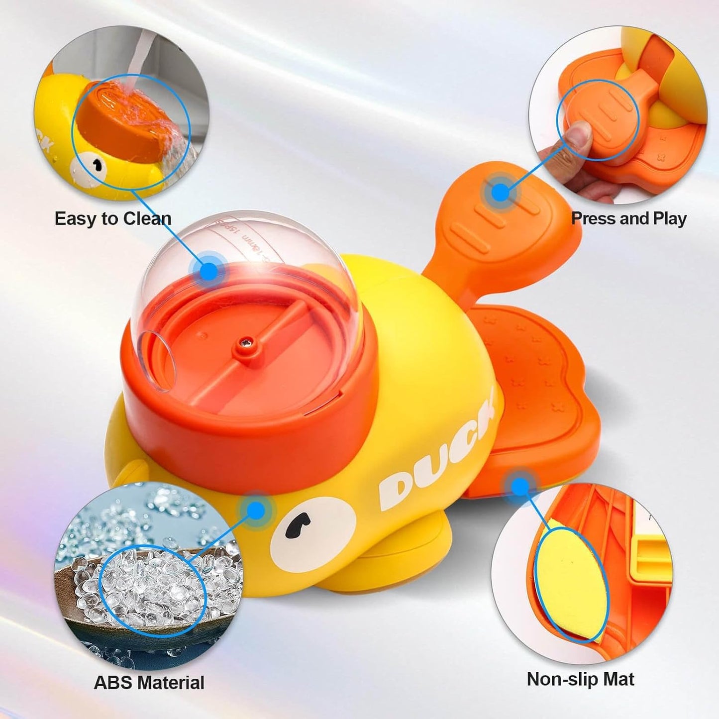 Duck Cat Treat Dispenser, Little Yellow Duck Cat Toy Treat Feeder, YellowDuck Cat Feeder Toy, Ducks Puzzle Feeder for Cats, 2-in-1 Dog Interactive Slow Feeder & Puzzle Toy for Dogs (Yellow)