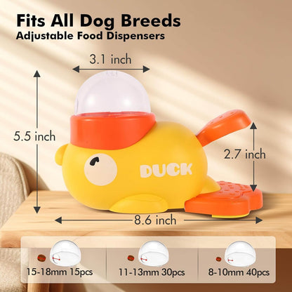 Duck Cat Treat Dispenser, Little Yellow Duck Cat Toy Treat Feeder, YellowDuck Cat Feeder Toy, Ducks Puzzle Feeder for Cats, 2-in-1 Dog Interactive Slow Feeder & Puzzle Toy for Dogs (Yellow)
