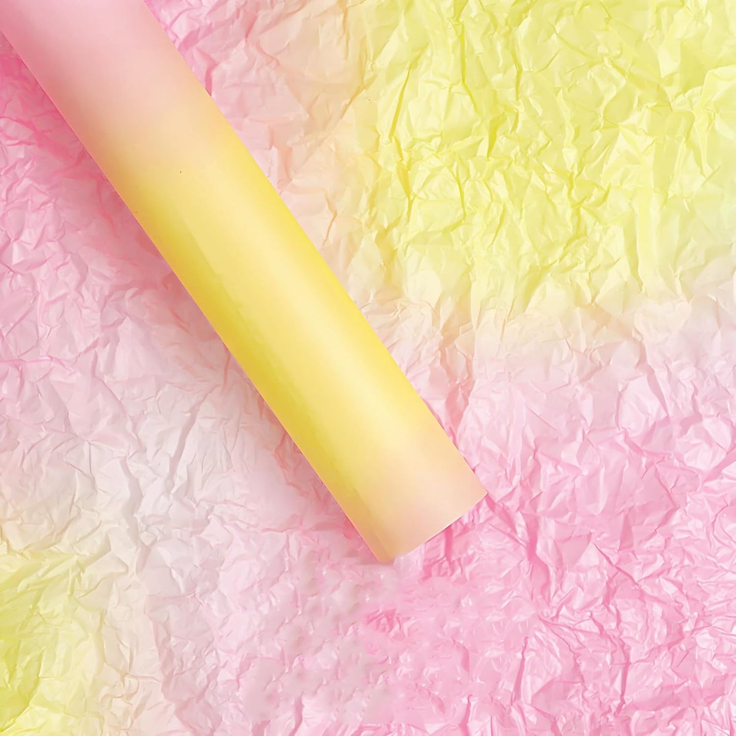 20 Sheets Pink Yellow Gradient Gift Wrapping Paper, 38gsm Heavyweight Tissue Paper Bulk Pearly Present Wrapping Paper Sheets for DIY Crafts, Birthday, Wedding and Anniversary Decorations (20x27.5in)