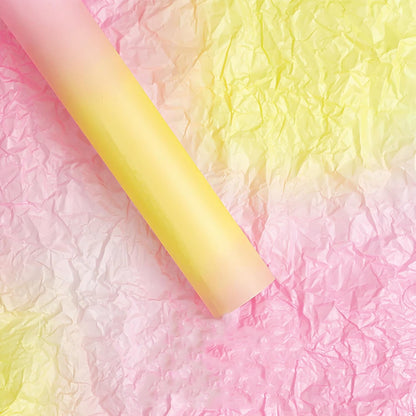 20 Sheets Pink Yellow Gradient Gift Wrapping Paper, 38gsm Heavyweight Tissue Paper Bulk Pearly Present Wrapping Paper Sheets for DIY Crafts, Birthday, Wedding and Anniversary Decorations (20x27.5in)