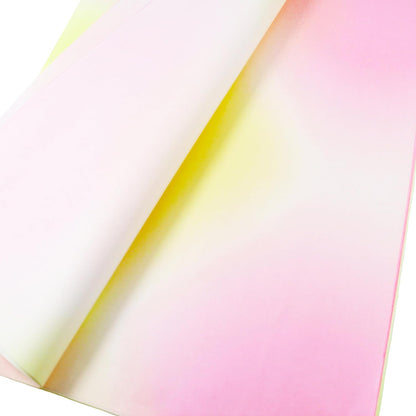 20 Sheets Pink Yellow Gradient Gift Wrapping Paper, 38gsm Heavyweight Tissue Paper Bulk Pearly Present Wrapping Paper Sheets for DIY Crafts, Birthday, Wedding and Anniversary Decorations (20x27.5in)