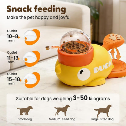 Small Cat Toy Dog Interactive Treat Dispenser Toy, Food Puzzle Slow Feeder for Small and Medium Dogs (Yellow)