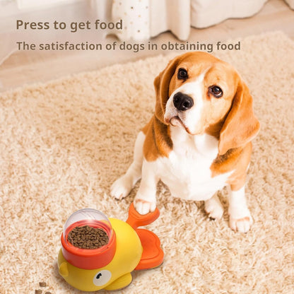 Small Cat Toy Dog Interactive Treat Dispenser Toy, Food Puzzle Slow Feeder for Small and Medium Dogs (Yellow)
