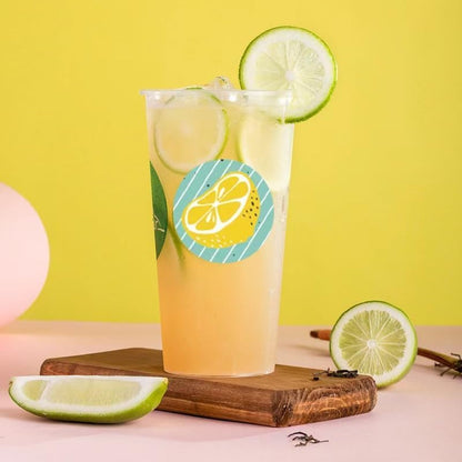 500Pcs 1 Inch Lemon Stickers Roll for Envelope Seals 8 Different Design Sticker for Business Kids Card Candy Cookie Bag Gift Party, Envelope Seals, Labels and Stickers