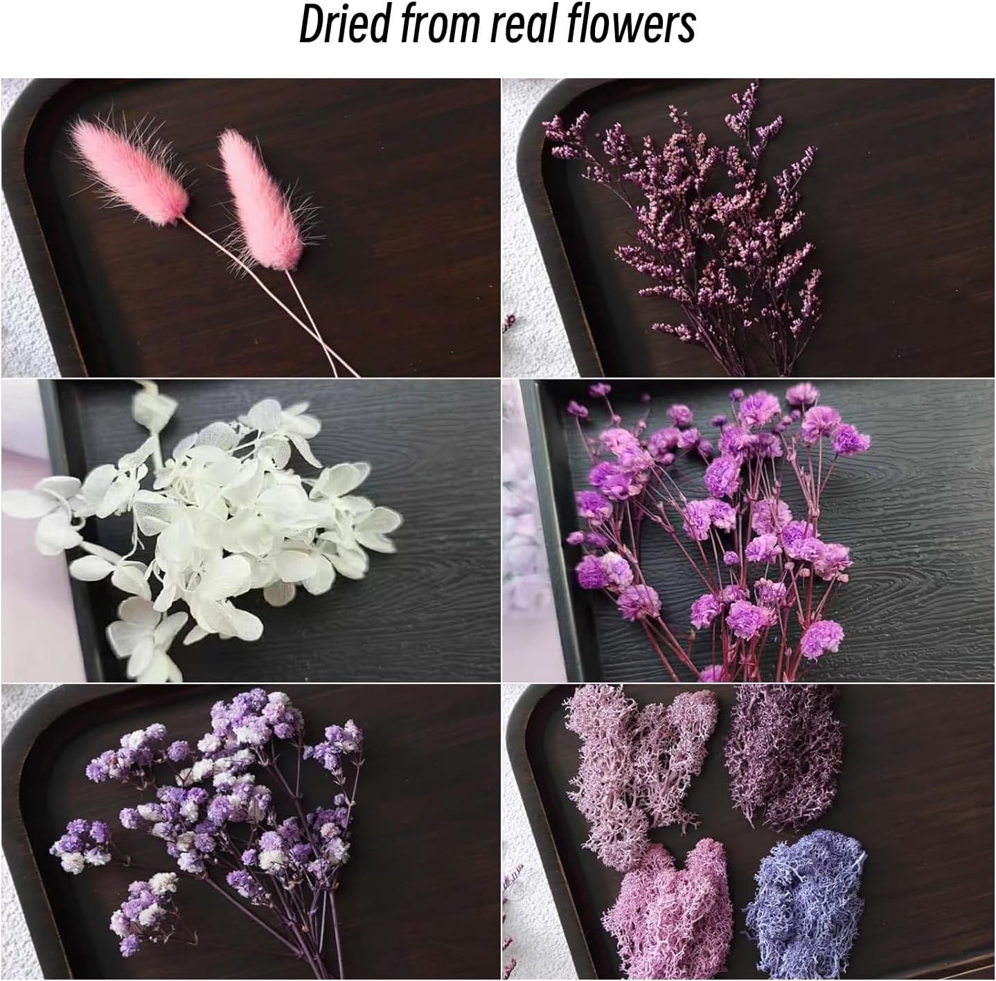 Real Dried Flowers, Natural Dry Flowers,Mixed Natural Pressed Dried Flowers,Real Dry Florals for Resin Crafts, Candle Making, DIY Art Projects (Orange)